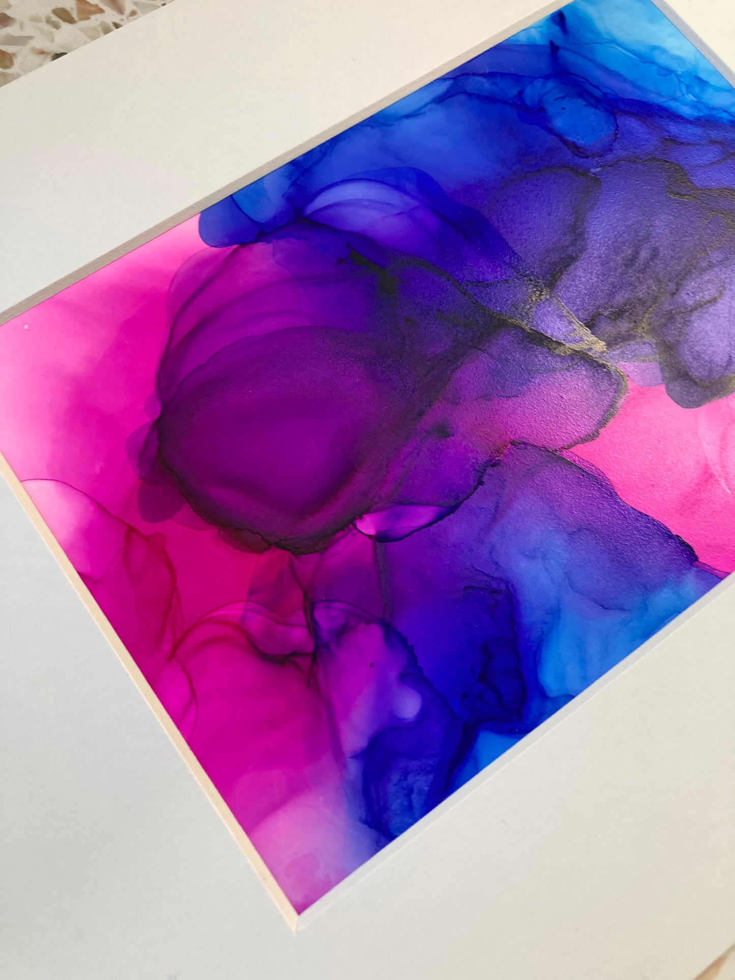 PInk and Blue Alcohol Ink