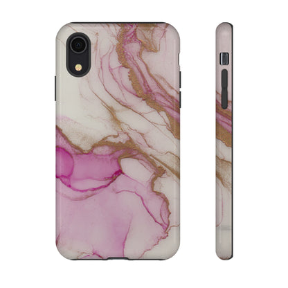 Pink and Gold Abstract Art Phone Case