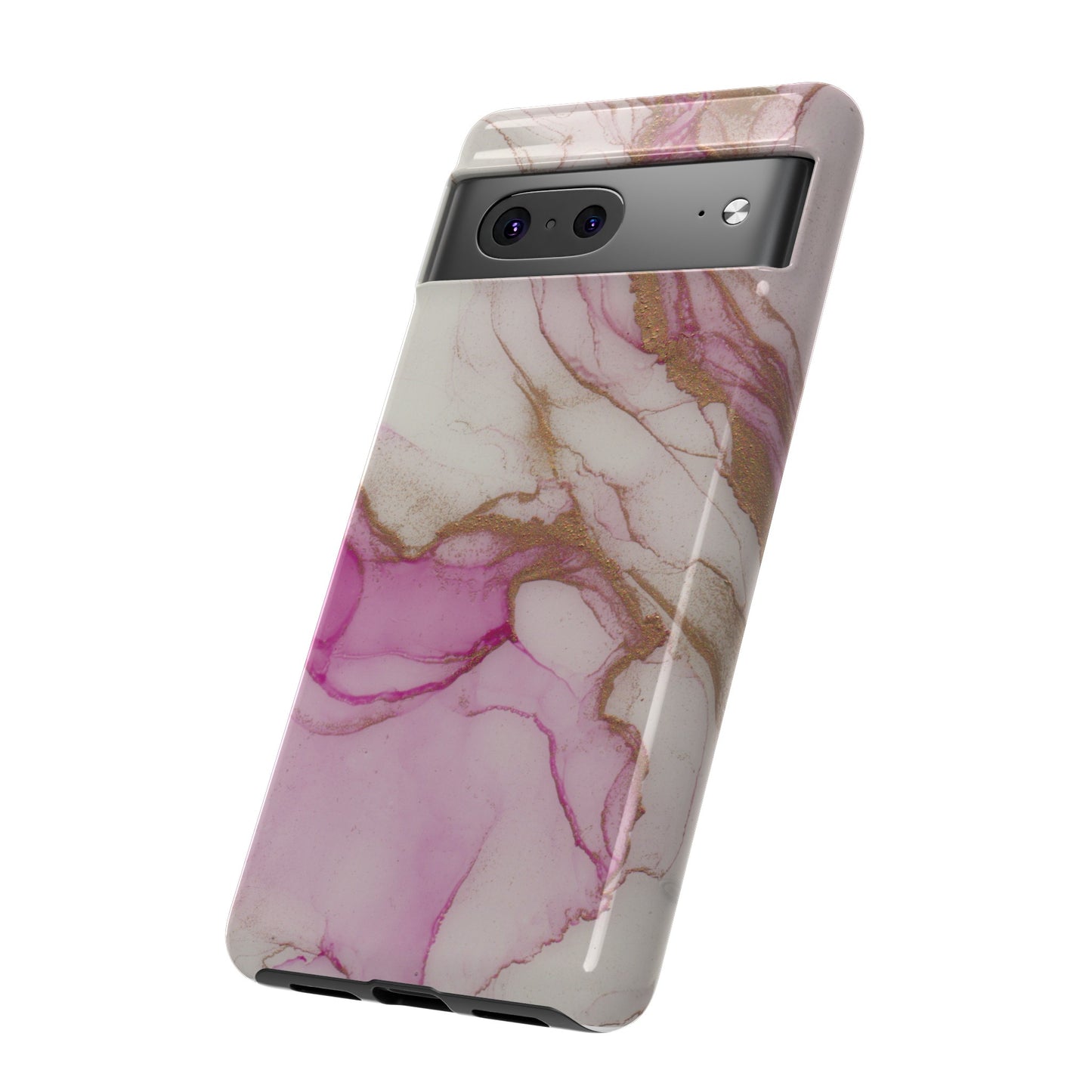 Pink and Gold Abstract Art Phone Case