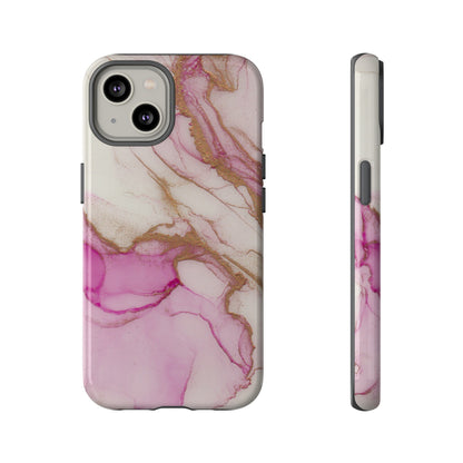 Pink and Gold Abstract Art Phone Case