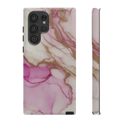 Pink and Gold Abstract Art Phone Case