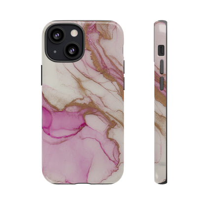 Pink and Gold Abstract Art Phone Case