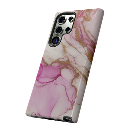 Pink and Gold Abstract Art Phone Case