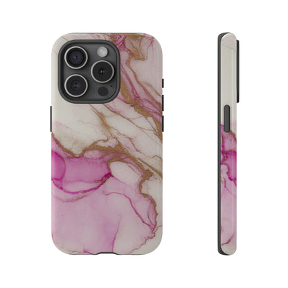 Pink and Gold Abstract Art Phone Case