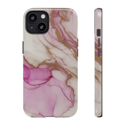 Pink and Gold Abstract Art Phone Case