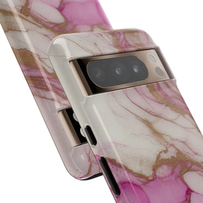 Pink and Gold Abstract Art Phone Case