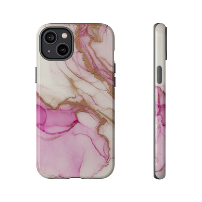 Pink and Gold Abstract Art Phone Case