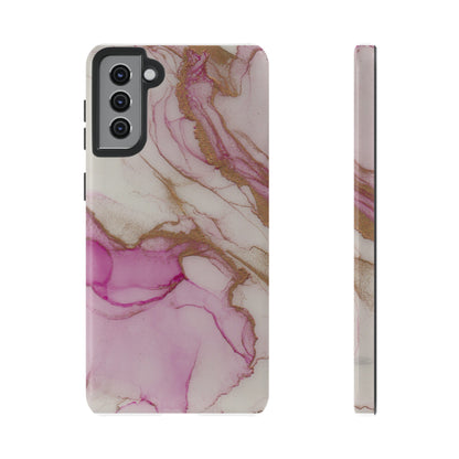 Pink and Gold Abstract Art Phone Case