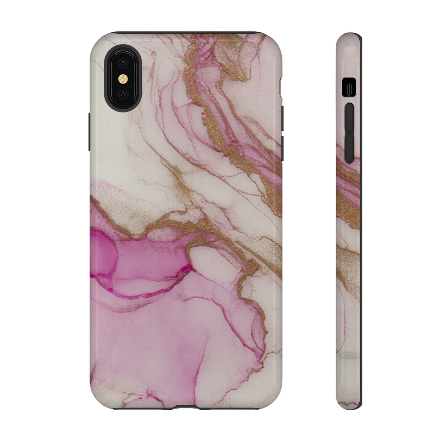 Pink and Gold Abstract Art Phone Case