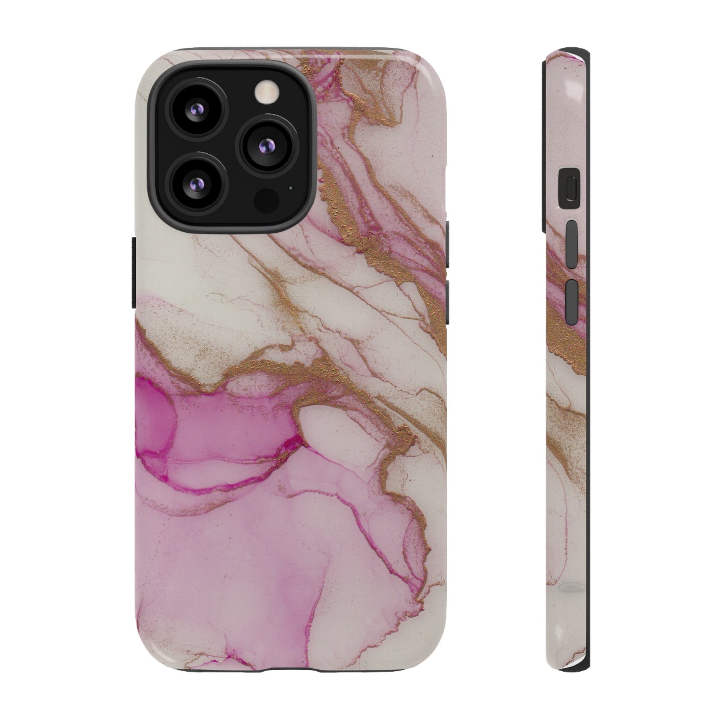 Pink and Gold Abstract Art Phone Case