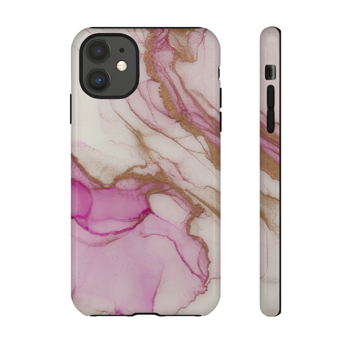 Pink and Gold Abstract Art Phone Case