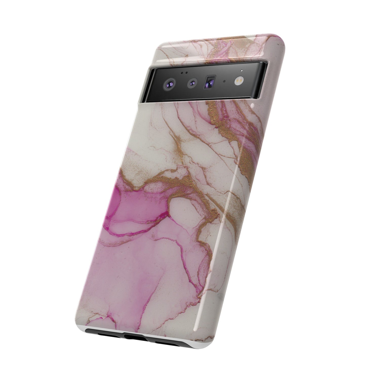 Pink and Gold Abstract Art Phone Case