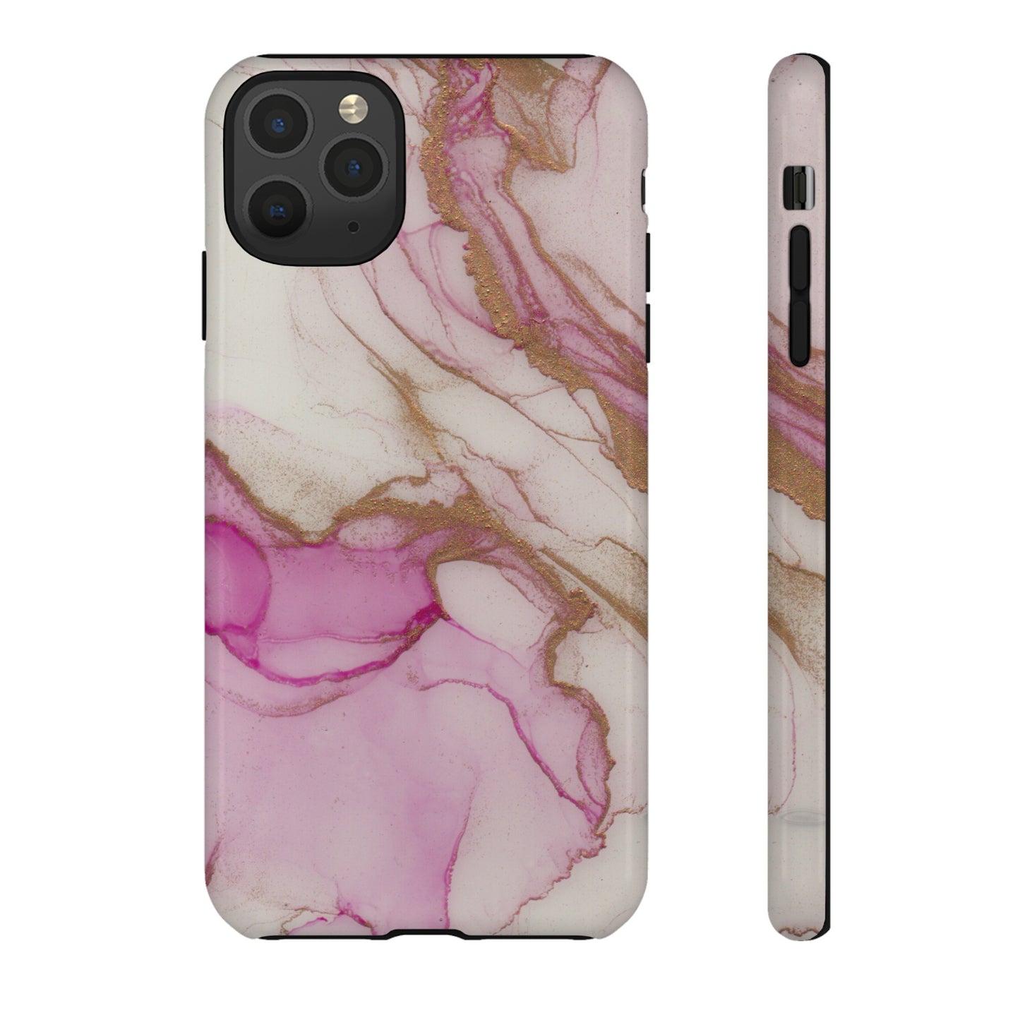 Pink and Gold Abstract Art Phone Case