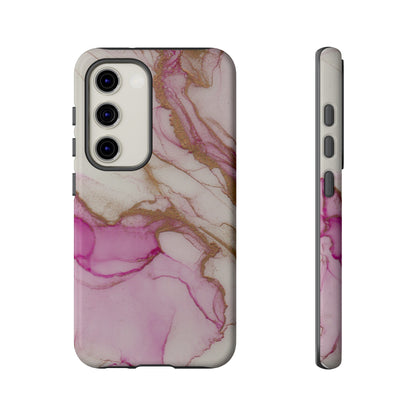 Pink and Gold Abstract Art Phone Case