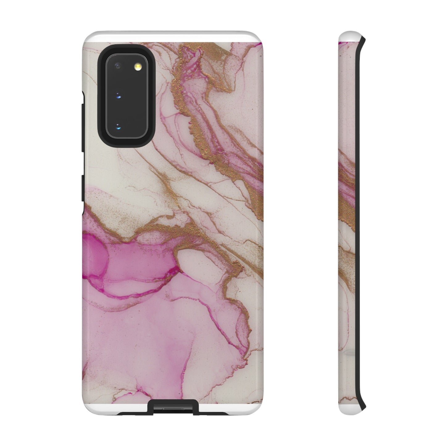 Pink and Gold Abstract Art Phone Case