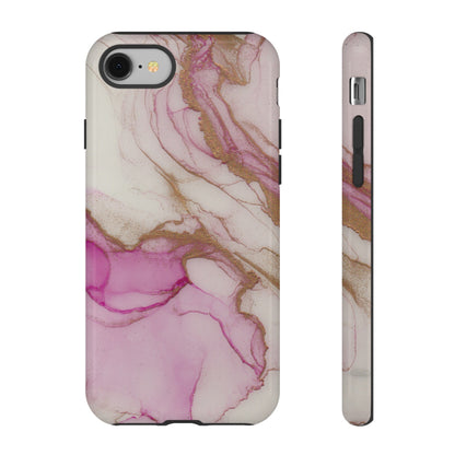 Pink and Gold Abstract Art Phone Case