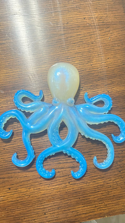 Octopus Wall Decor - White/Blue