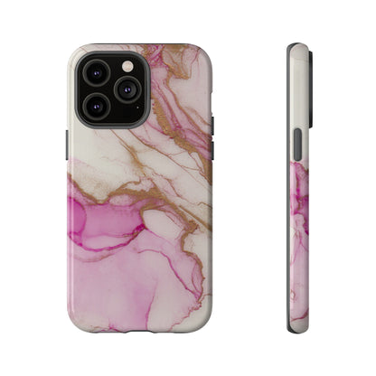 Pink and Gold Abstract Art Phone Case