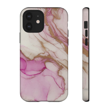 Pink and Gold Abstract Art Phone Case