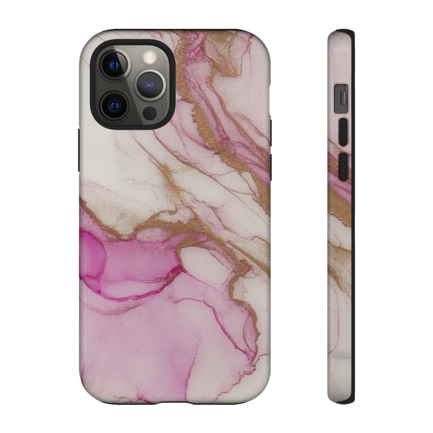 Pink and Gold Abstract Art Phone Case