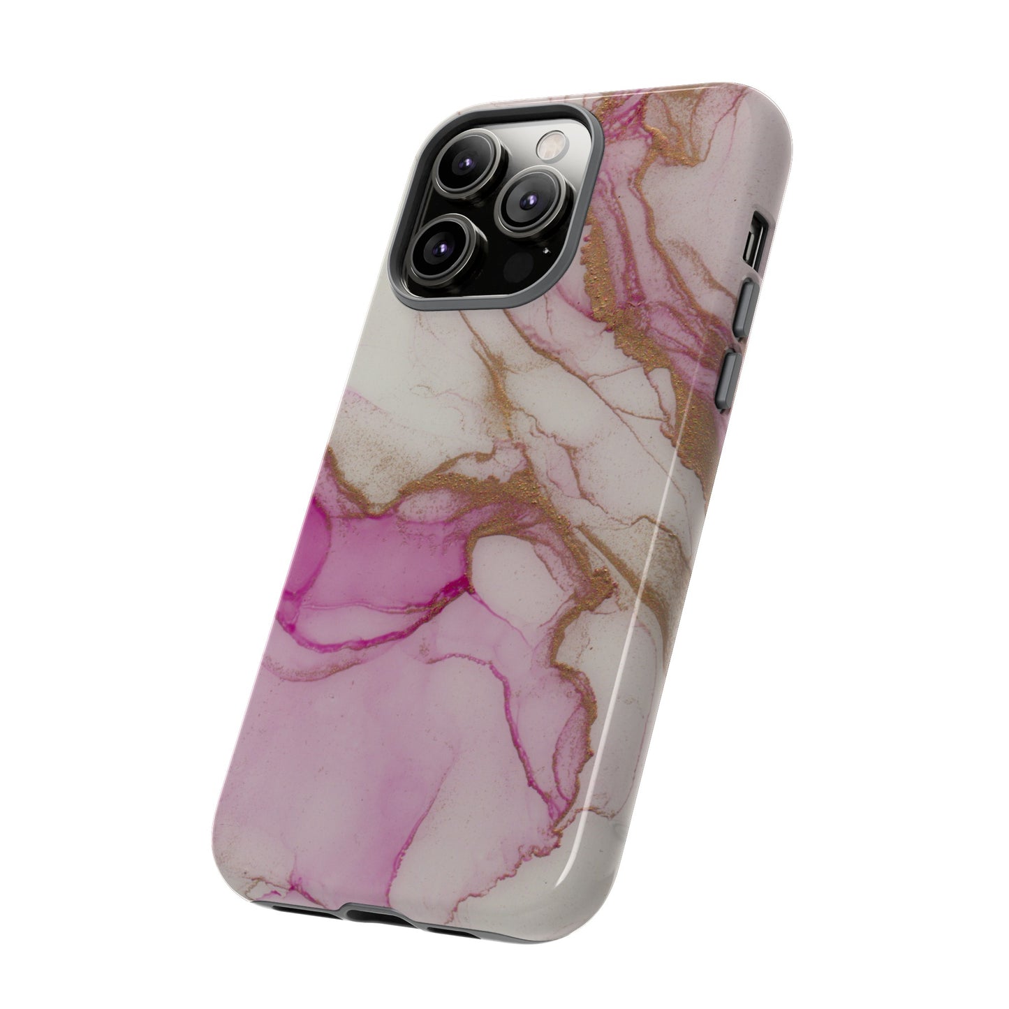 Pink and Gold Abstract Art Phone Case