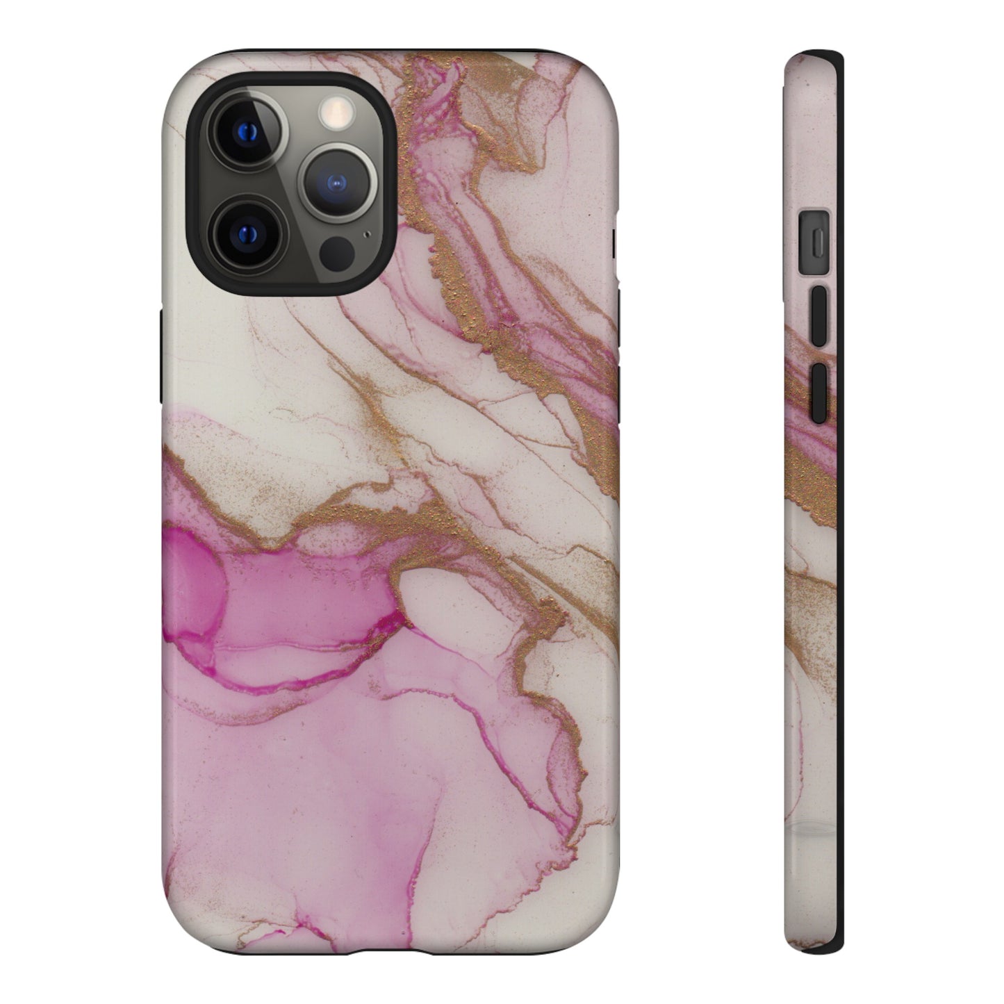 Pink and Gold Abstract Art Phone Case