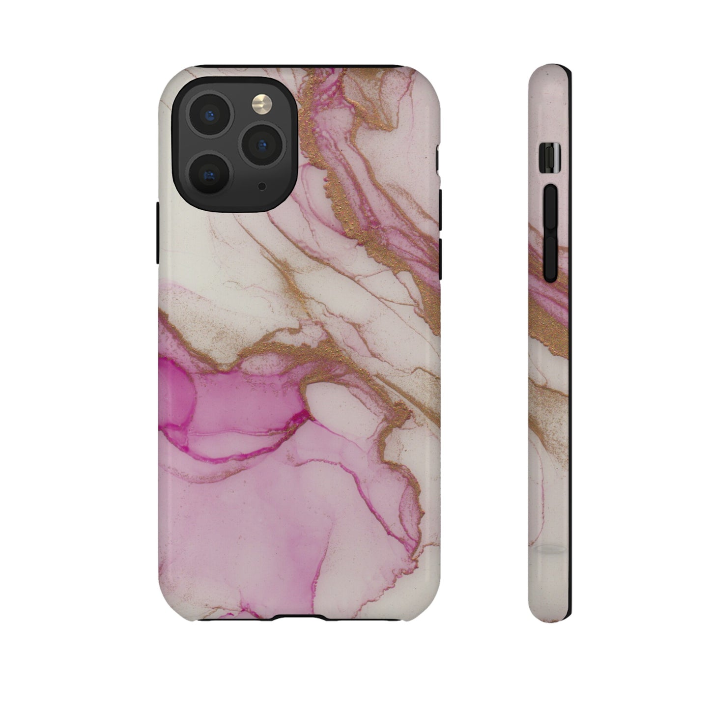 Pink and Gold Abstract Art Phone Case