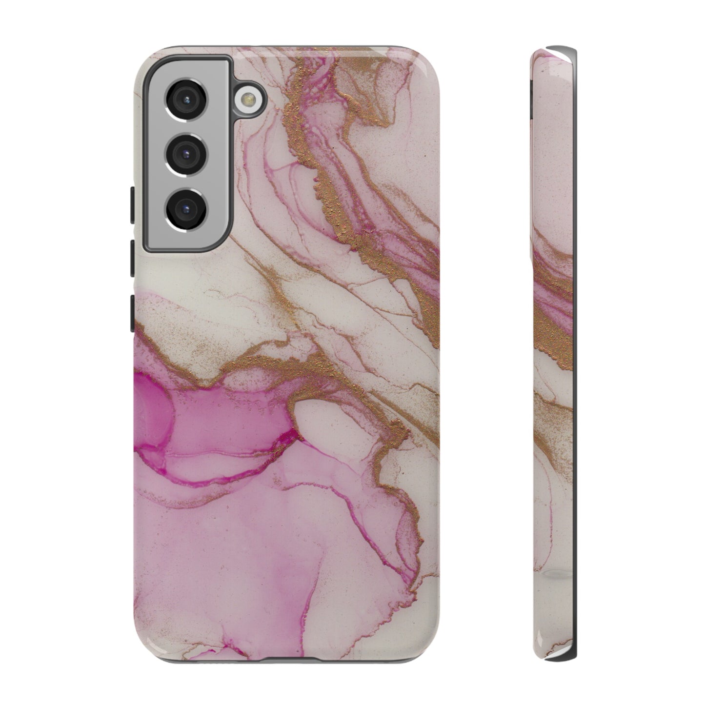 Pink and Gold Abstract Art Phone Case