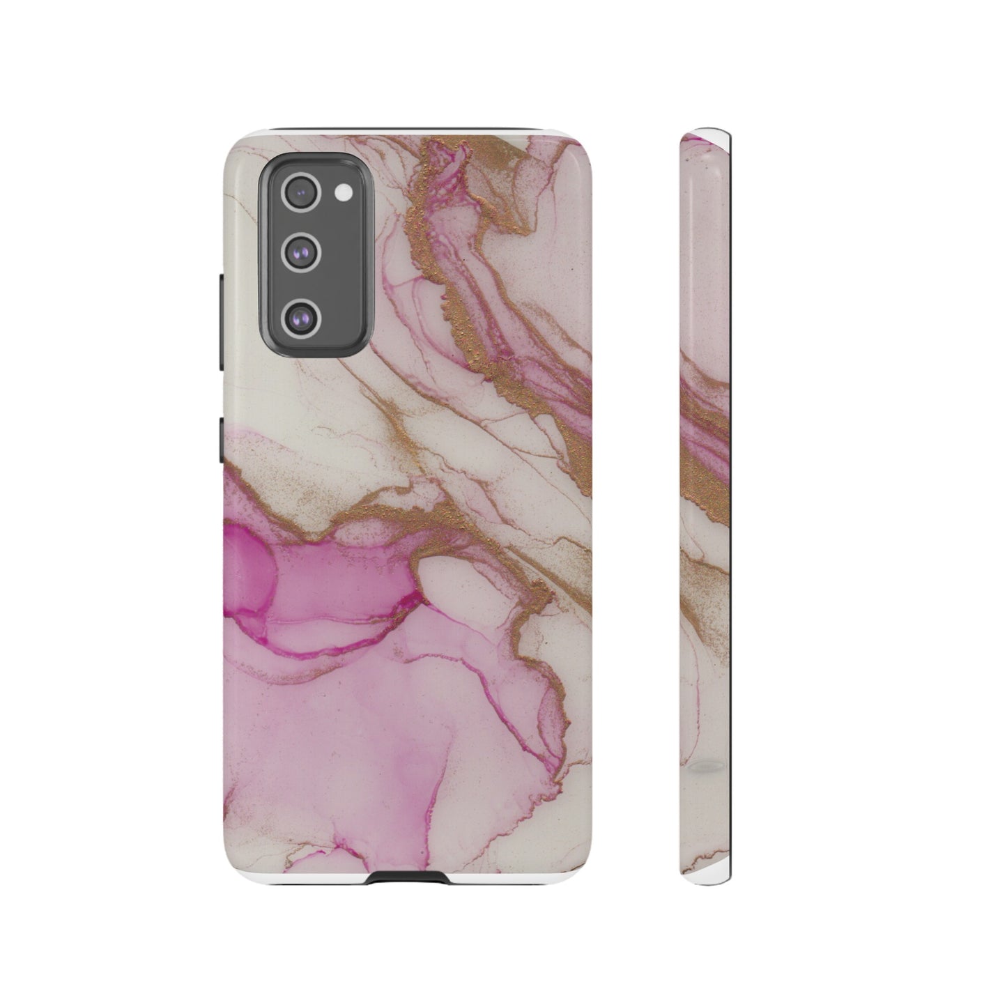 Pink and Gold Abstract Art Phone Case