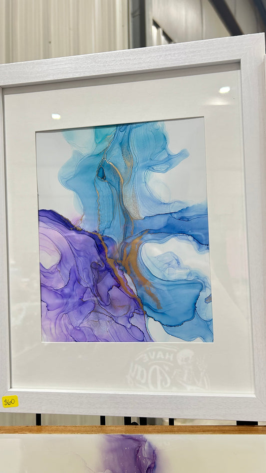 Blue and Purple Alcohol Ink