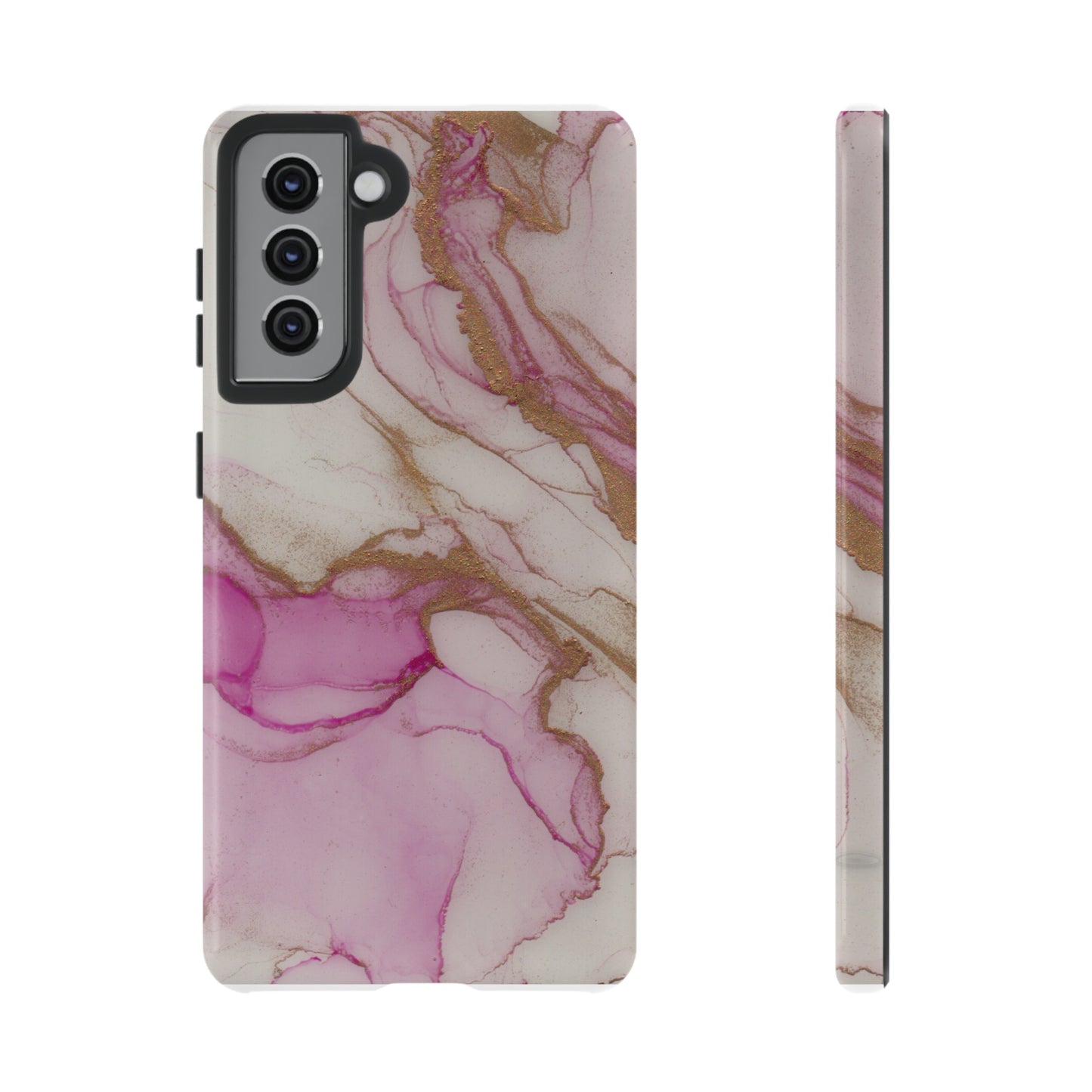 Pink and Gold Abstract Art Phone Case