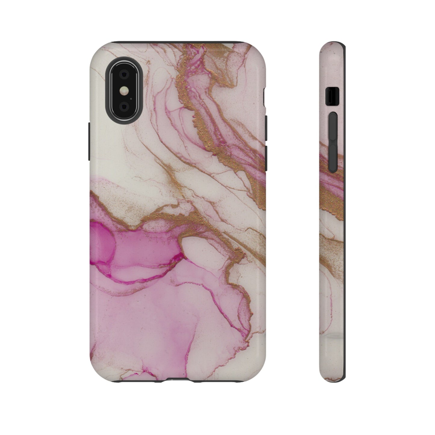 Pink and Gold Abstract Art Phone Case