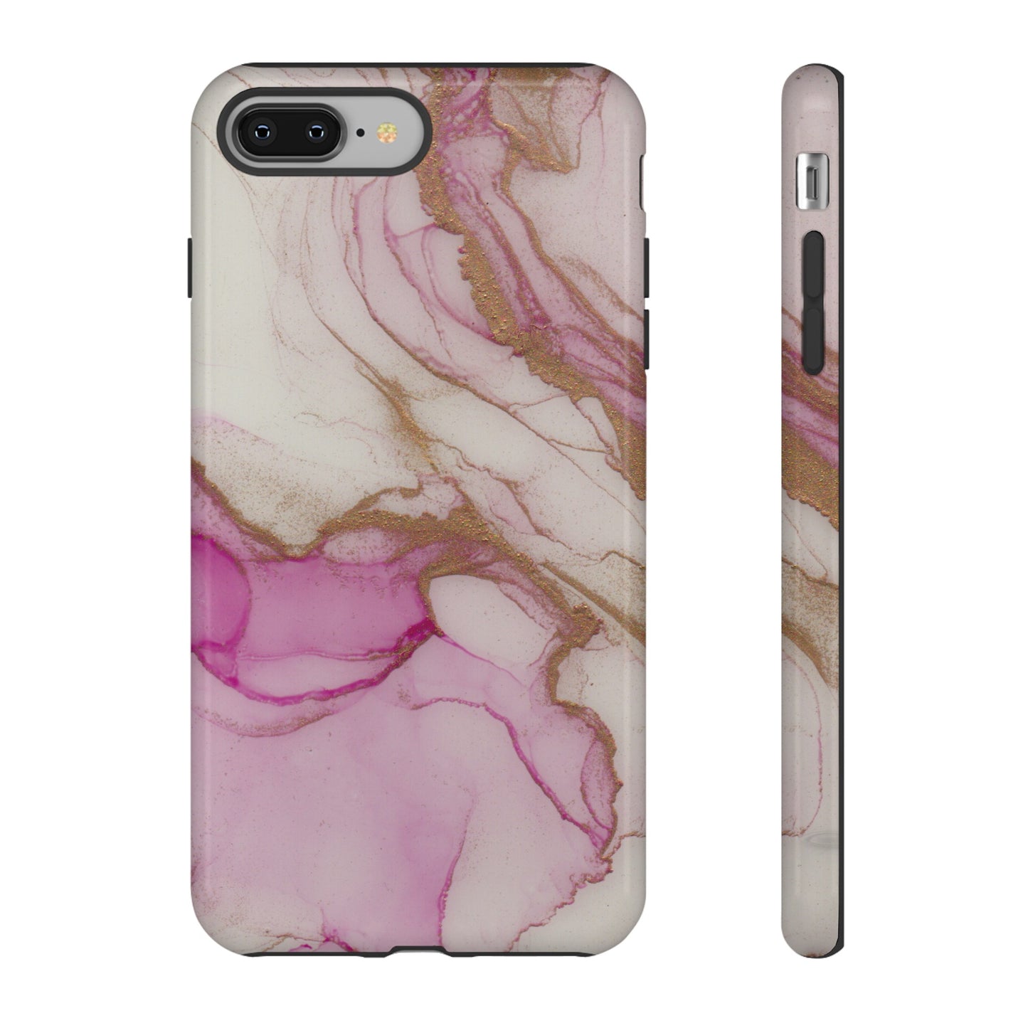 Pink and Gold Abstract Art Phone Case