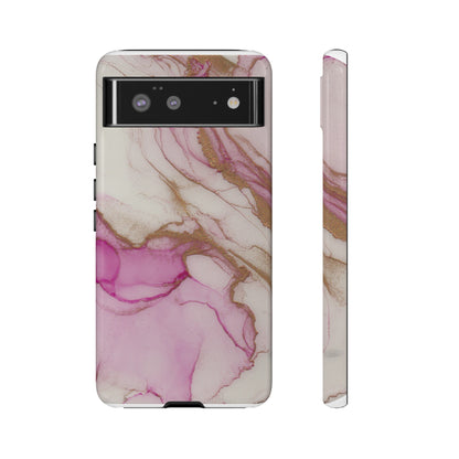 Pink and Gold Abstract Art Phone Case