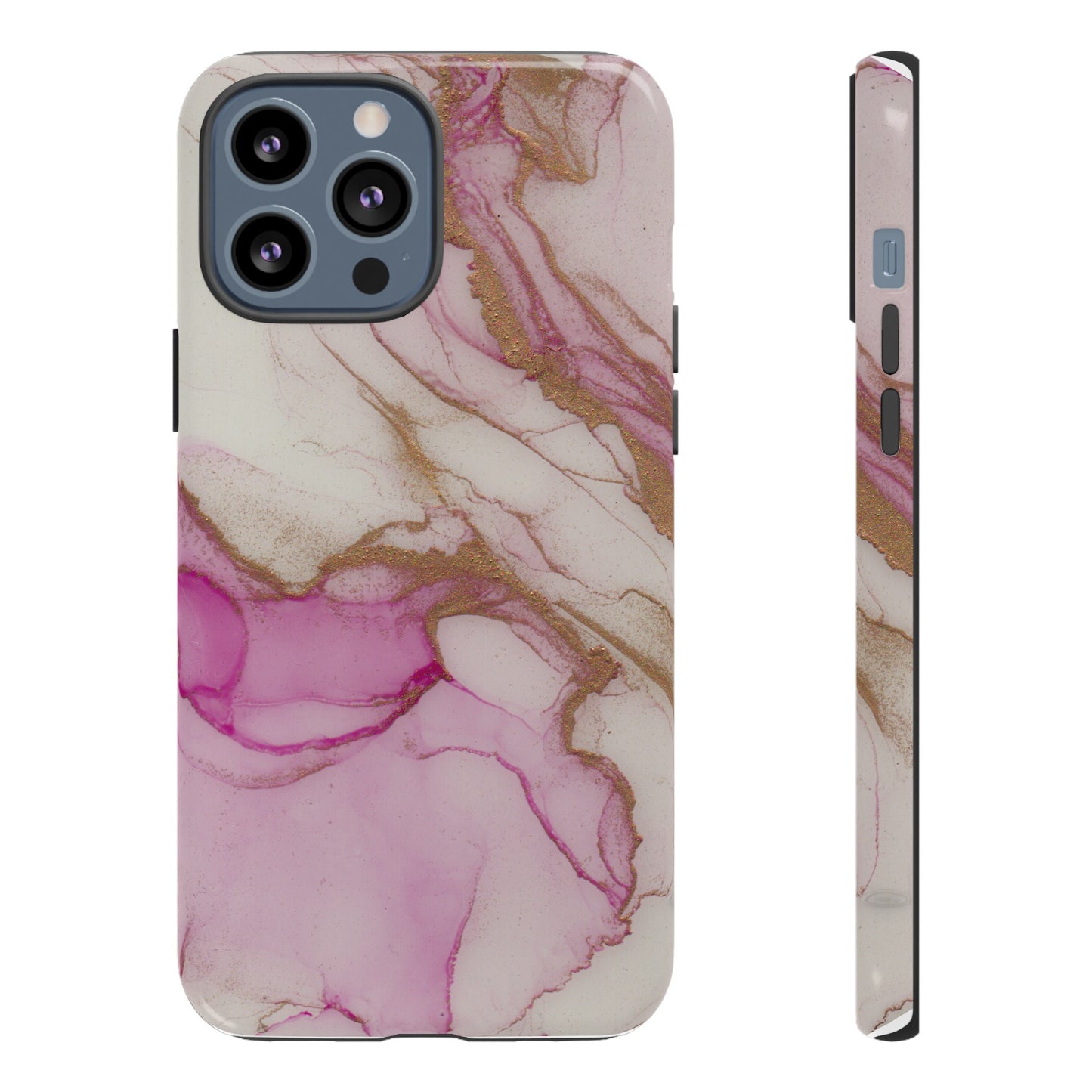 Pink and Gold Abstract Art Phone Case