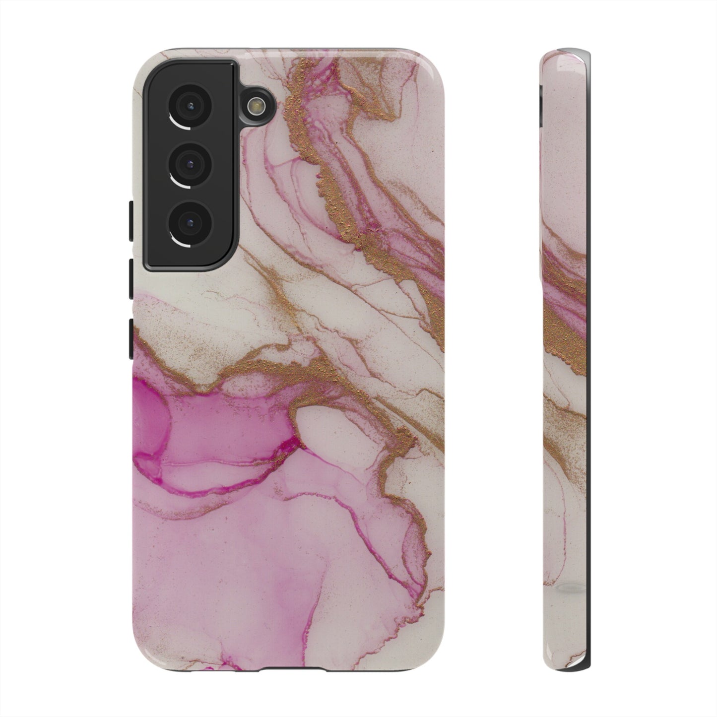 Pink and Gold Abstract Art Phone Case