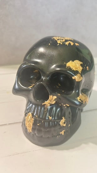 Black/Gold Leaf Skull
