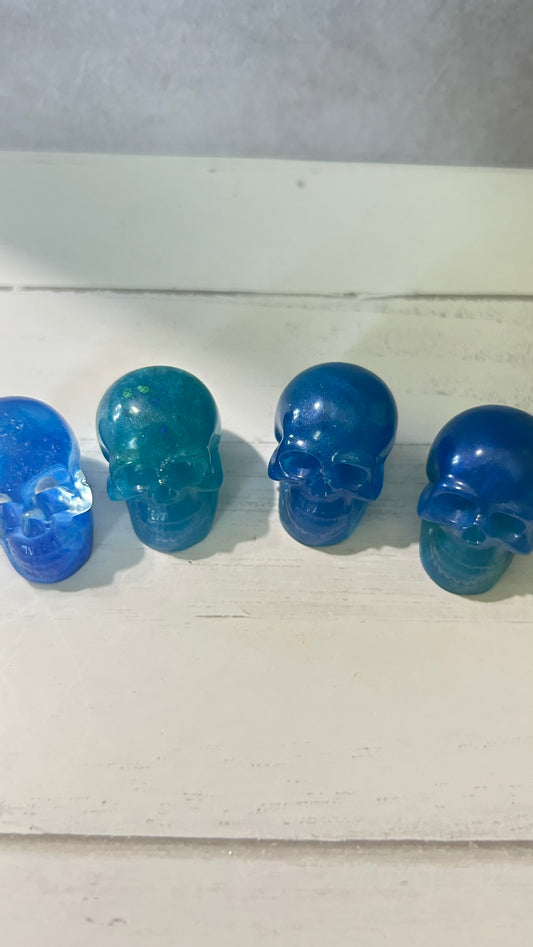 Blue Tiny Skulls