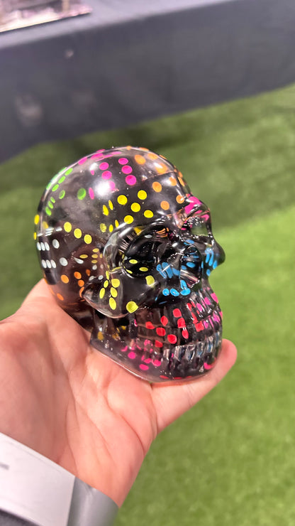 Neon/Black Dice Skull