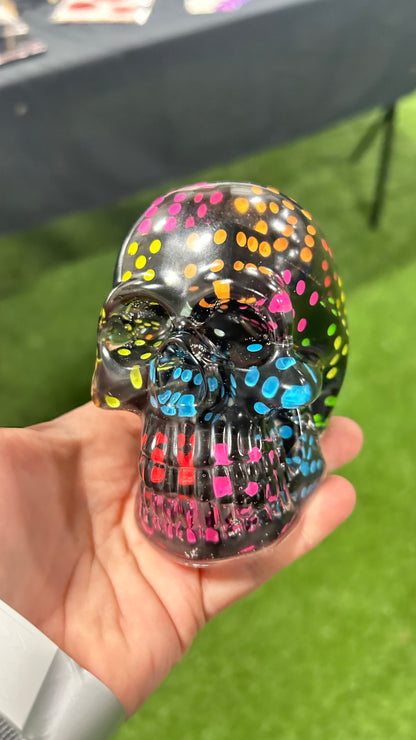 Neon/Black Dice Skull