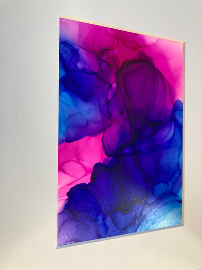 PInk and Blue Alcohol Ink