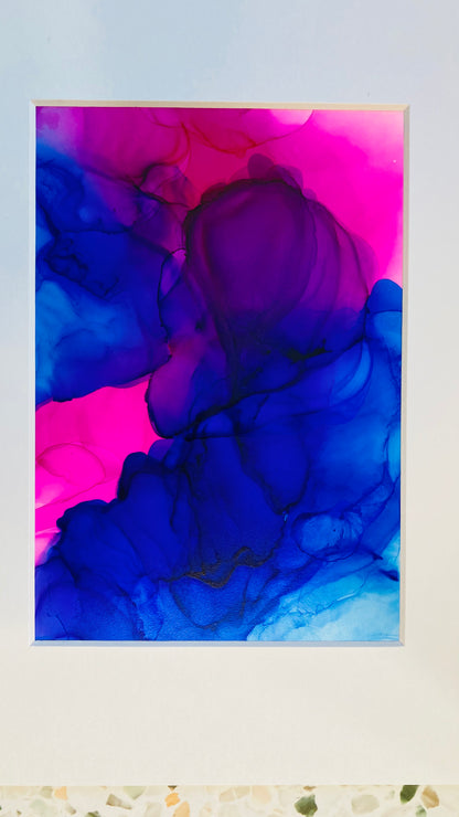 PInk and Blue Alcohol Ink
