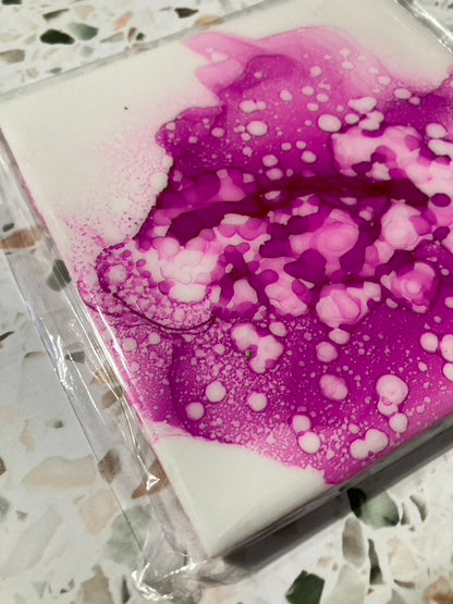 Pink Splatter Tile Coaster