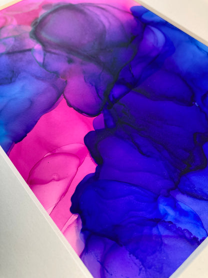 PInk and Blue Alcohol Ink